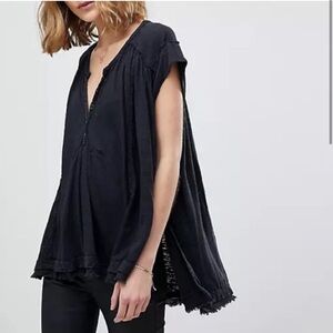 Free People Aster Henley Jersey Tee